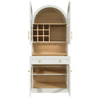 70" Tall Arched Bar Cabinet
