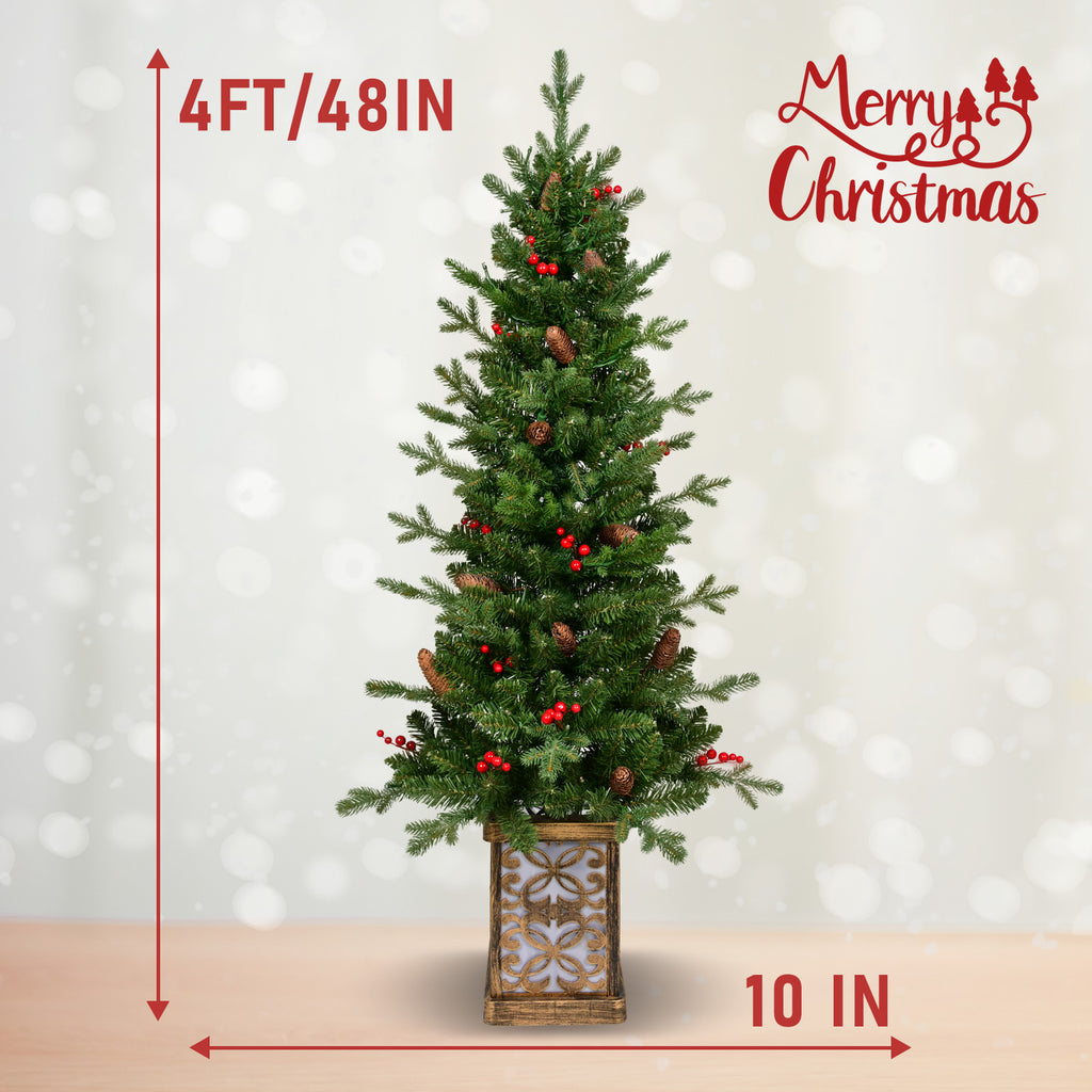 4FT Pre-Lit Christmas Tree