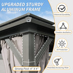 8' x 10' Hardtop Gazebo