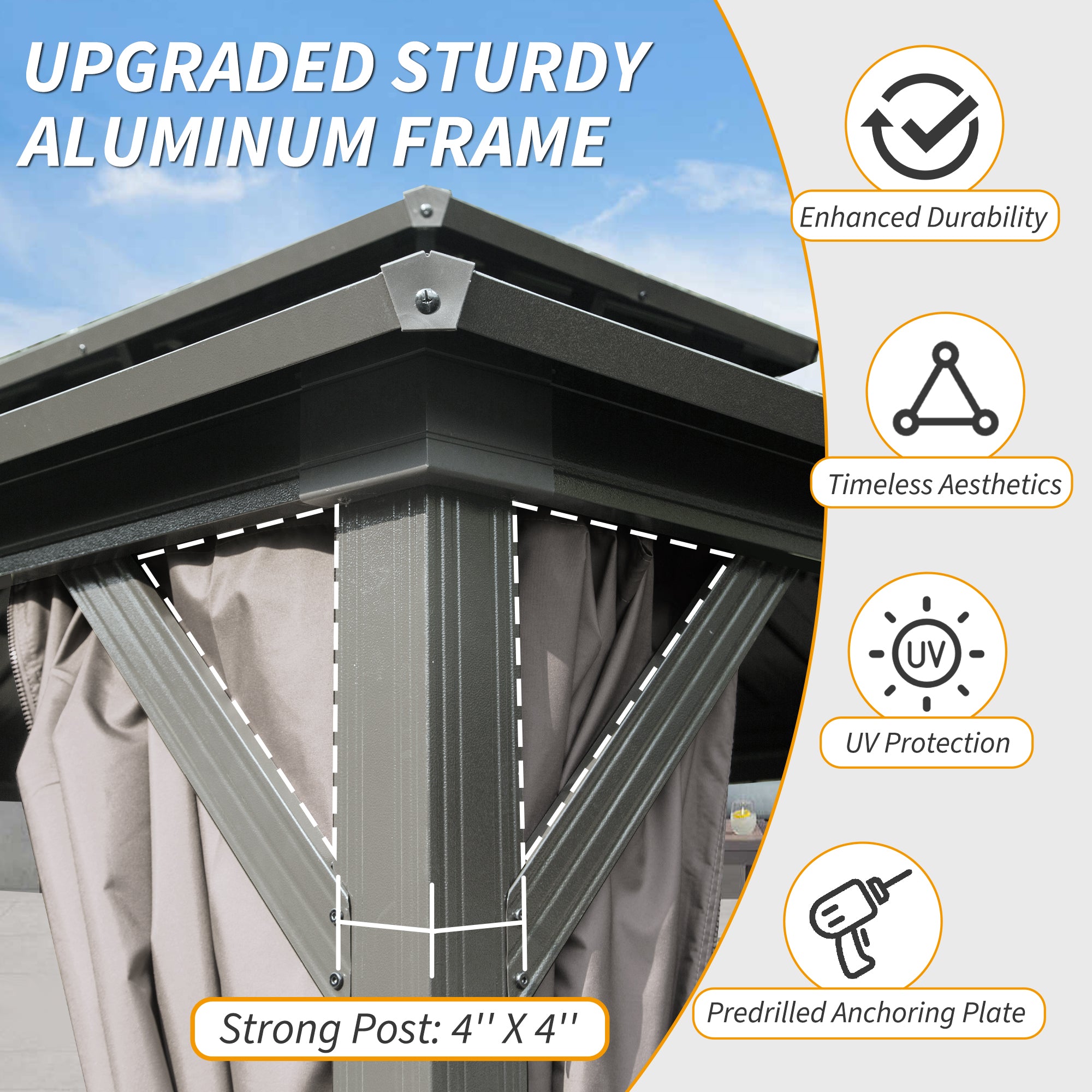 8' x 10' Hardtop Gazebo
