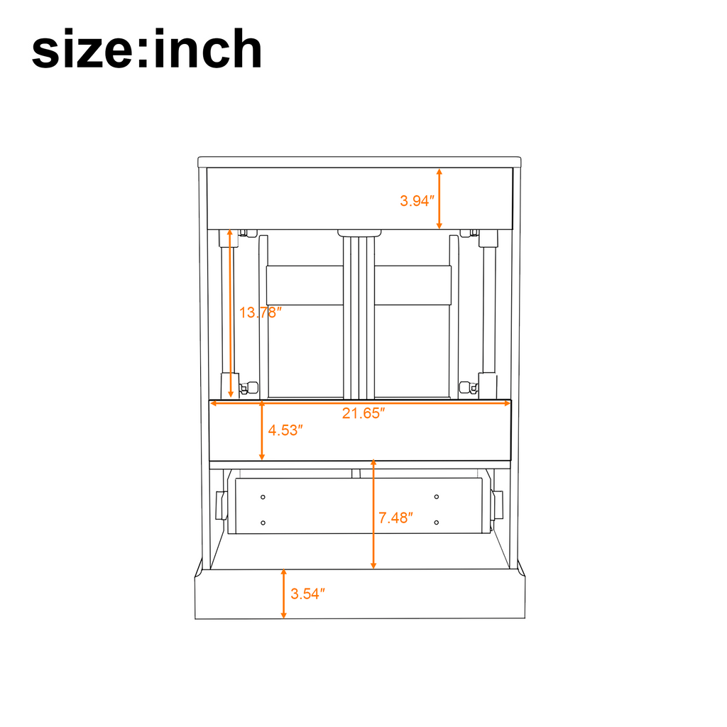 24" Bathroom Vanity with Sink
