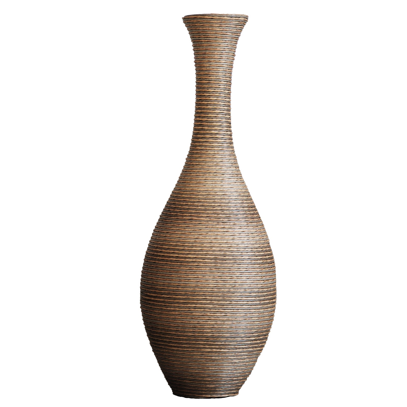 Hand-Woven PVC Rattan Floor Vase – 39.37 Inch Tall Decorative Vase
