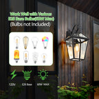 10" 2pcs Outdoor Wall Lanterns
