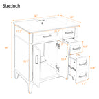 30" Bathroom Vanity with Ceramic Sink