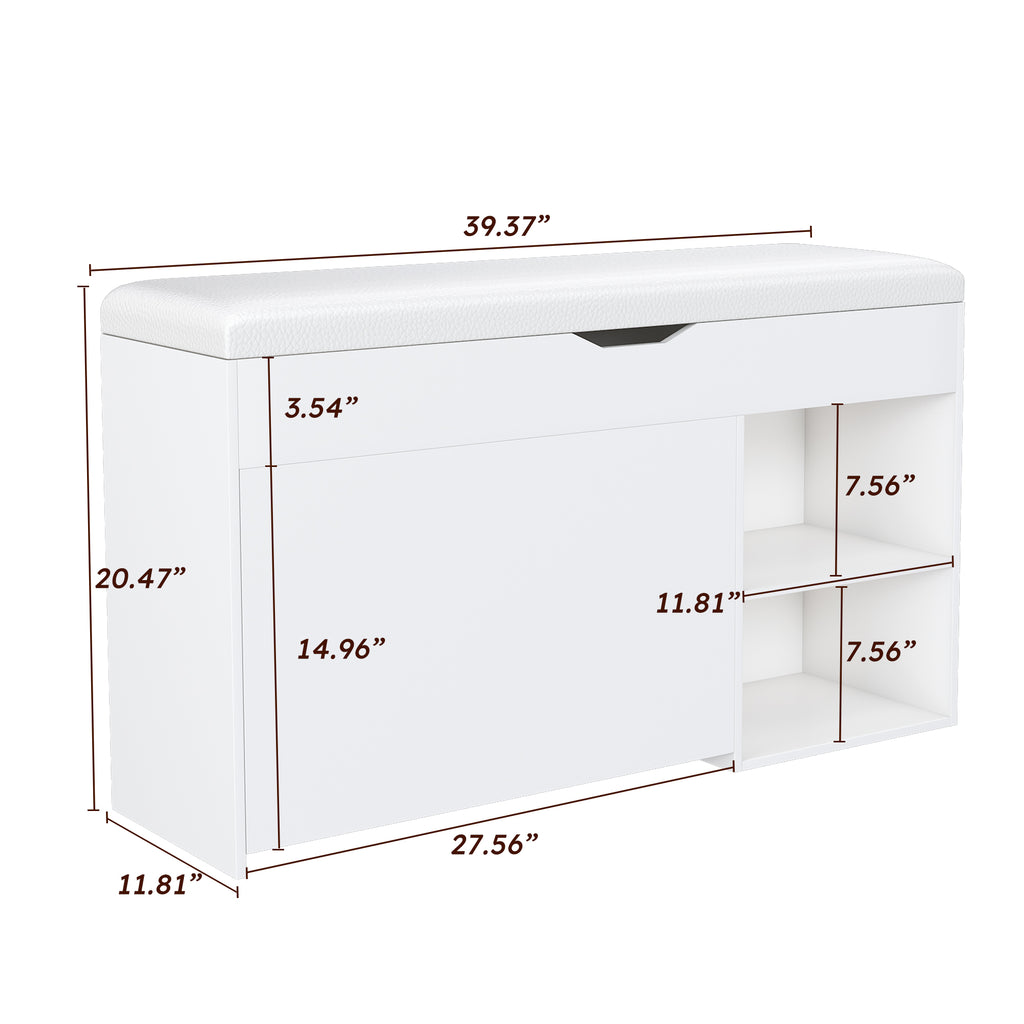 Entryway Bench with Shoe Storage