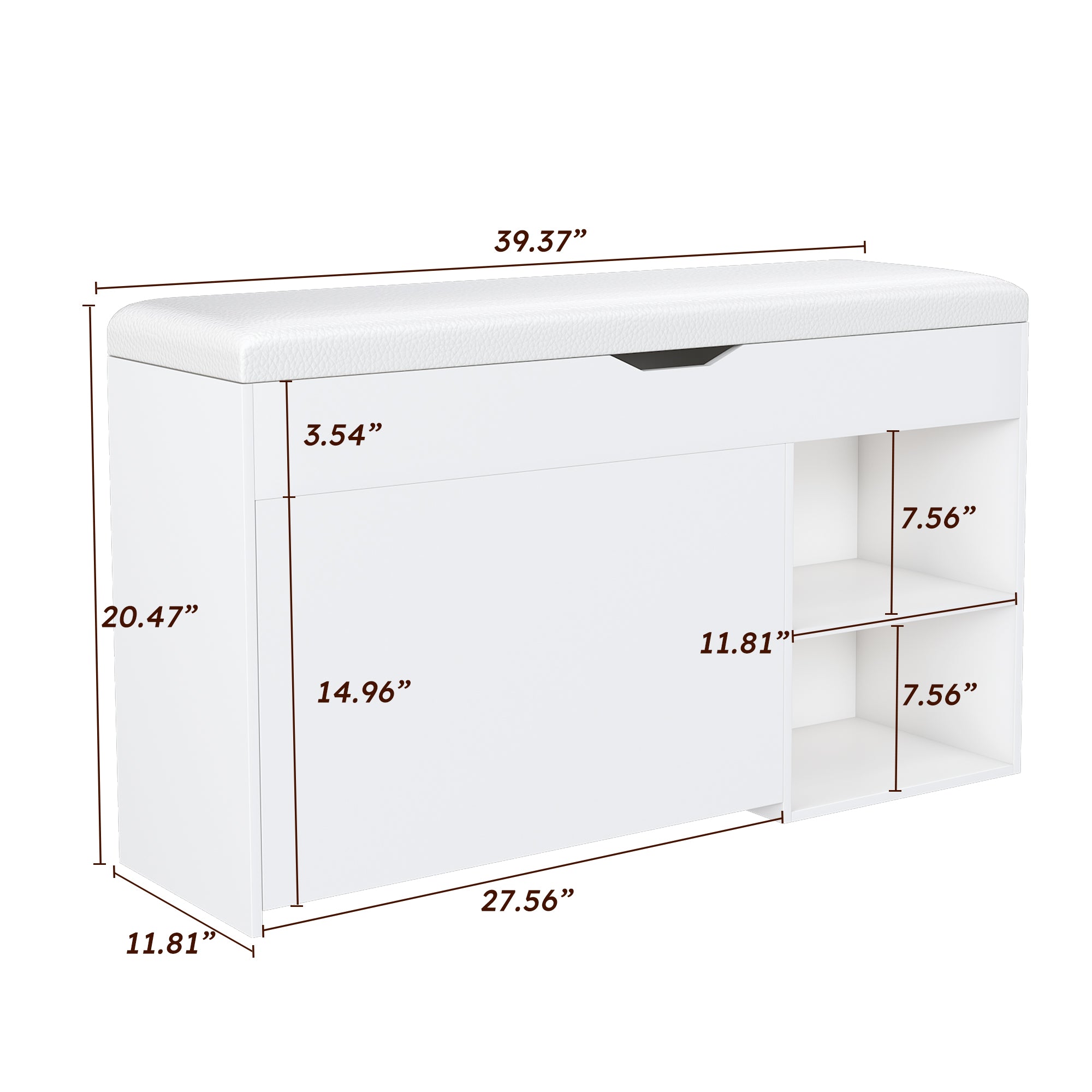 Entryway Bench with Shoe Storage
