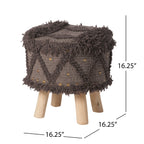 Roja Handcrafted Wool & Cotton Stool