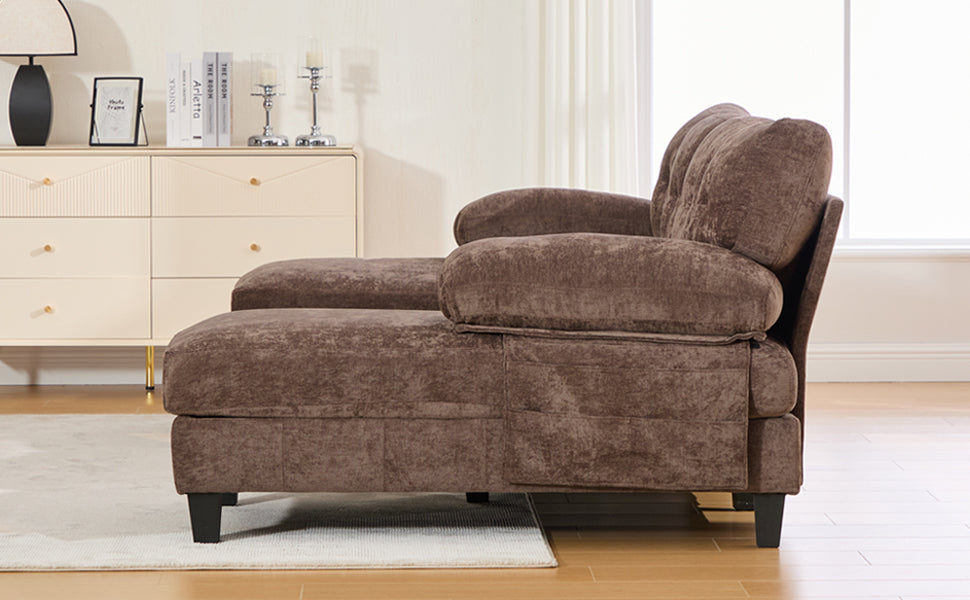 U-Shaped Sectional Sofa 103.5" Chenille Fabric Couch