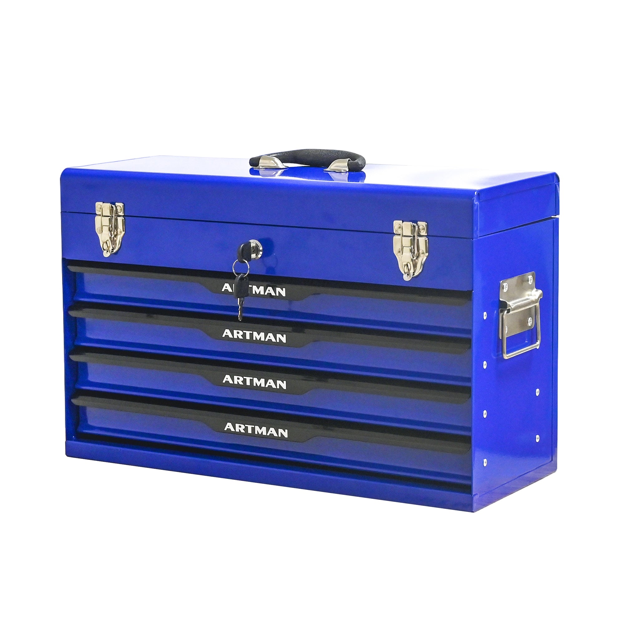 20-Inch Steel Portable Tool Box with Drawers - Tool Storage Box