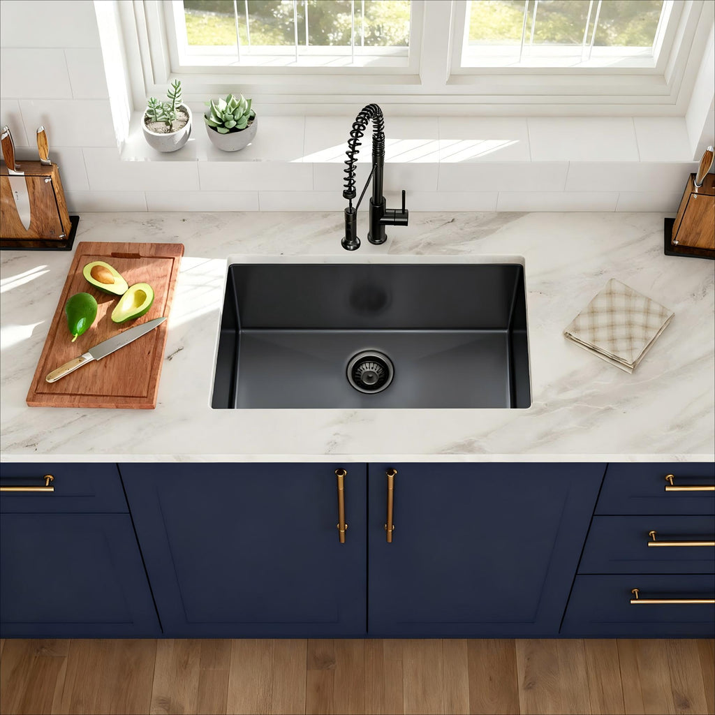 30"x18"x9" Gunmetal Kitchen Sink