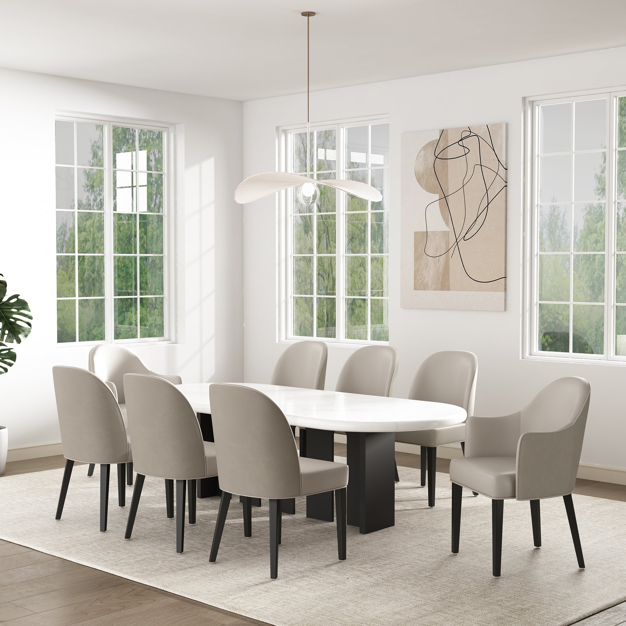 Hillman Wood Vegan Leather and Velvet Armchair