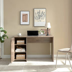 Home Office Desk with One Cabinet and Three Shelves