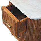 Artisan Furniture Solid Wood Aurora Marble Bedside