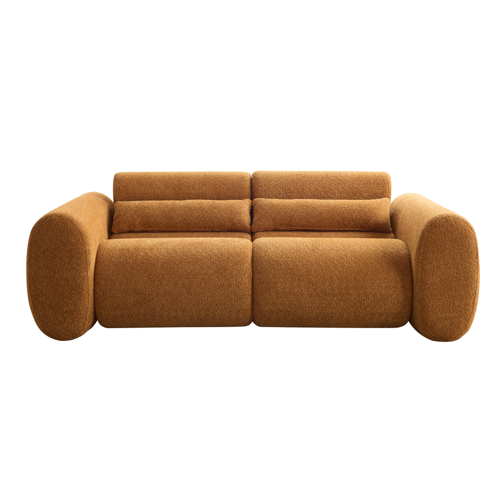 79 in. Round Arm Cloud Curved 3 Seater Modern Upholstered Boucle Sofa