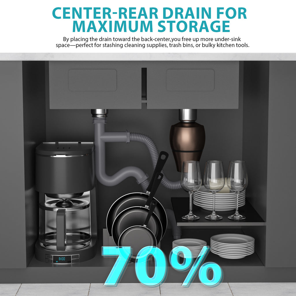 Double Bowl (50/50) Drop In Sink - Stainless Steel