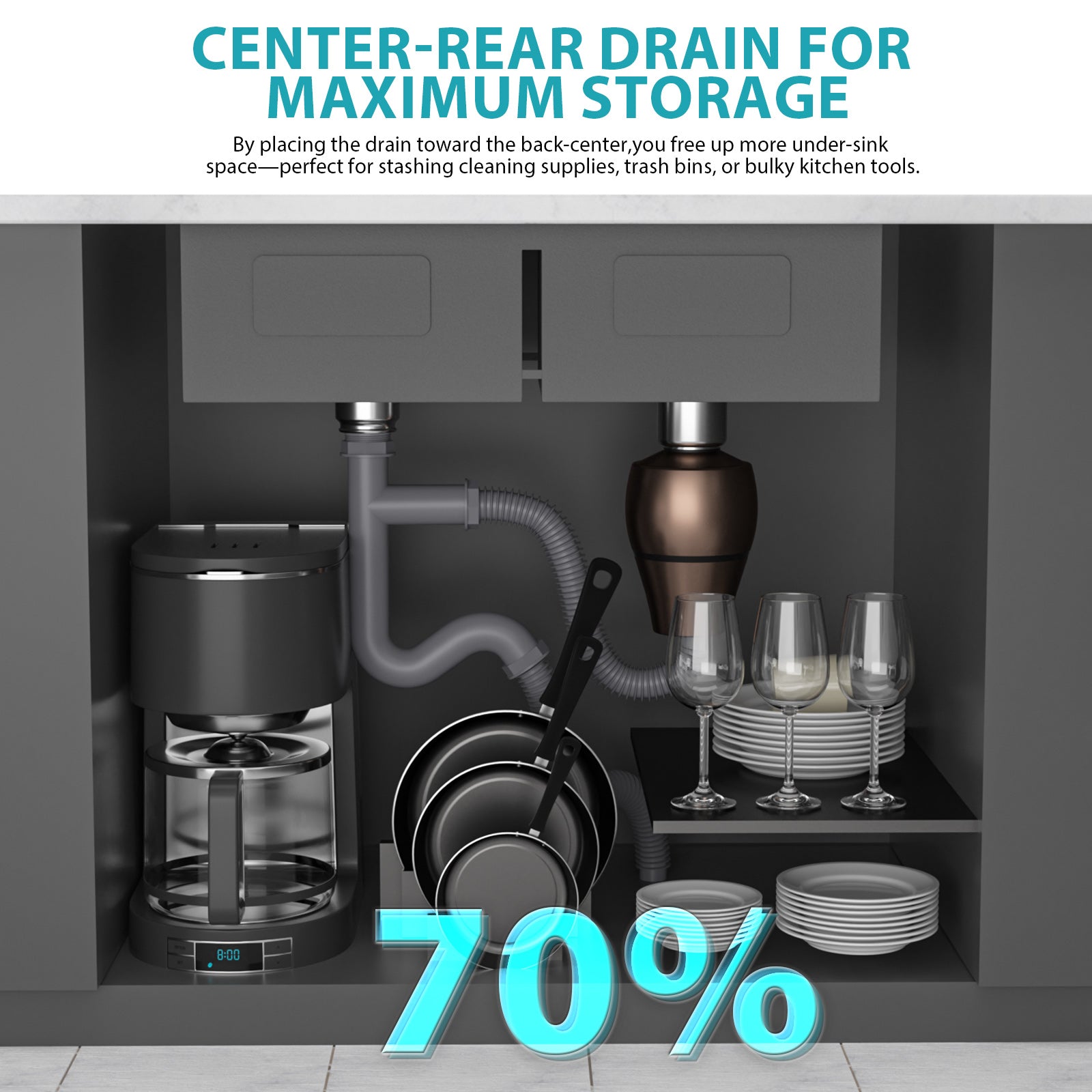 Double Bowl (50/50) Drop In Sink - Stainless Steel