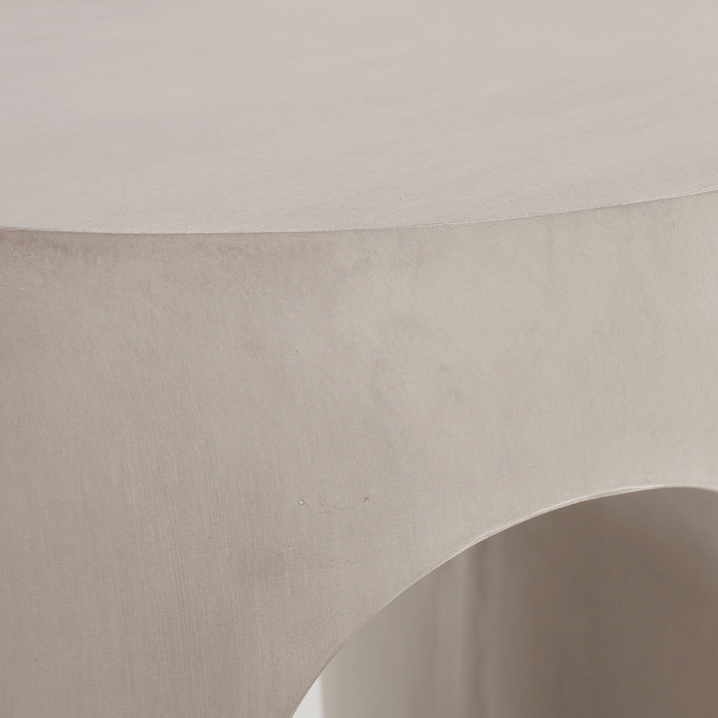 Outdoor MGO Round U-Shape Side Table Light Grey