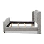 Marcella Upholstered Shelter Headboard Bed Set, King