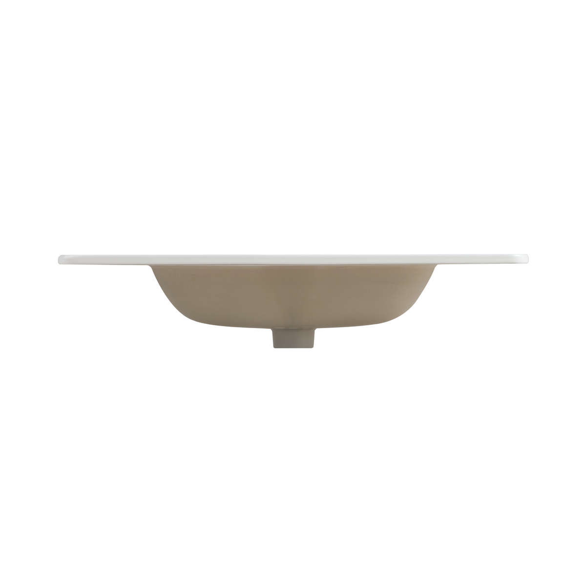 Integrated Carrara White Ceramic Basin, 29.94-Inch