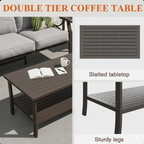 2 Piece Outdoor Patio Set, 70” All-Weather Metal 3-Seat Sofa