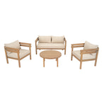 4-Piece Acacia Wood Patio Furniture Set