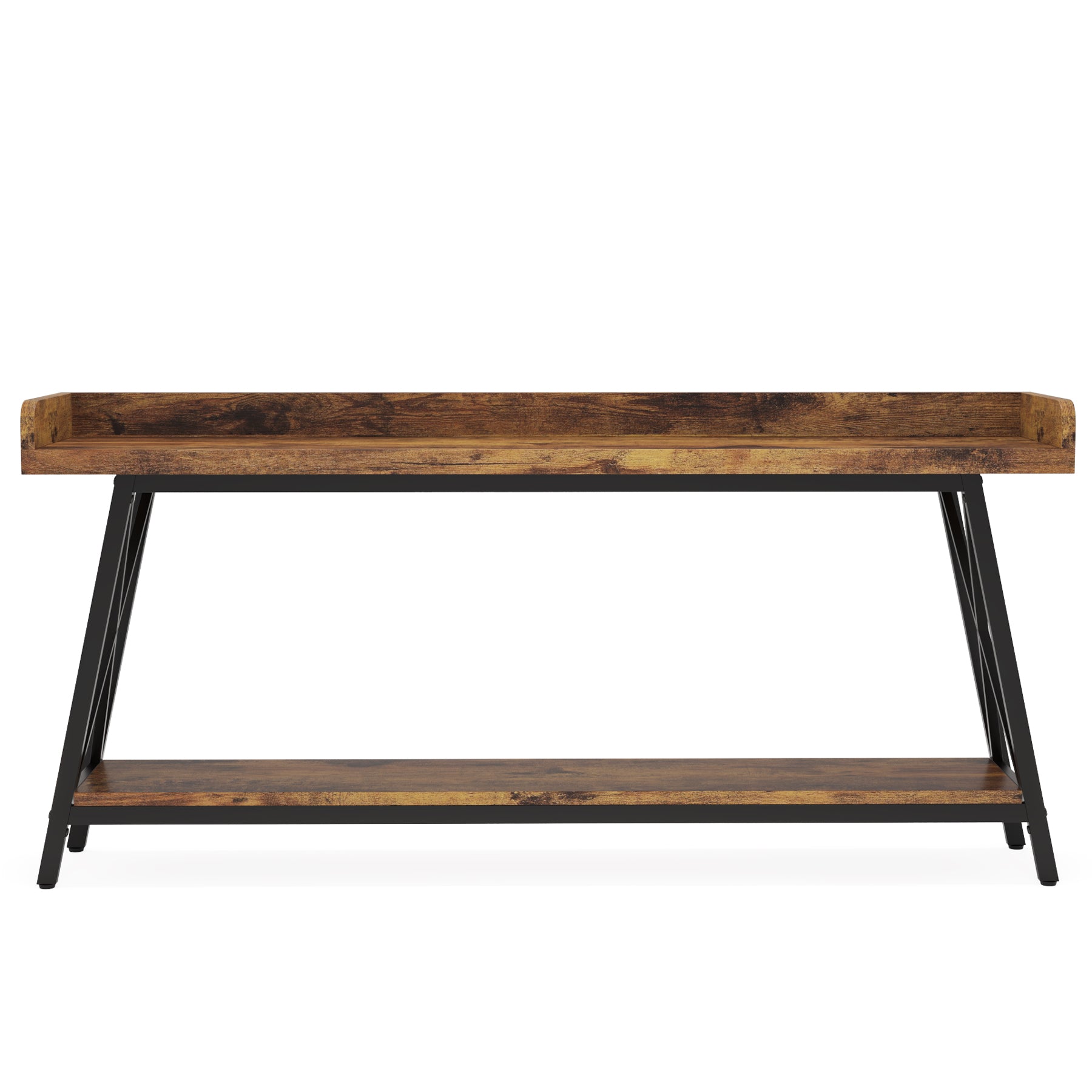 70.9" Extra Long Industrial Console Table, Rustic