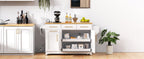 K&K 59.3" Kitchen Island with Storage