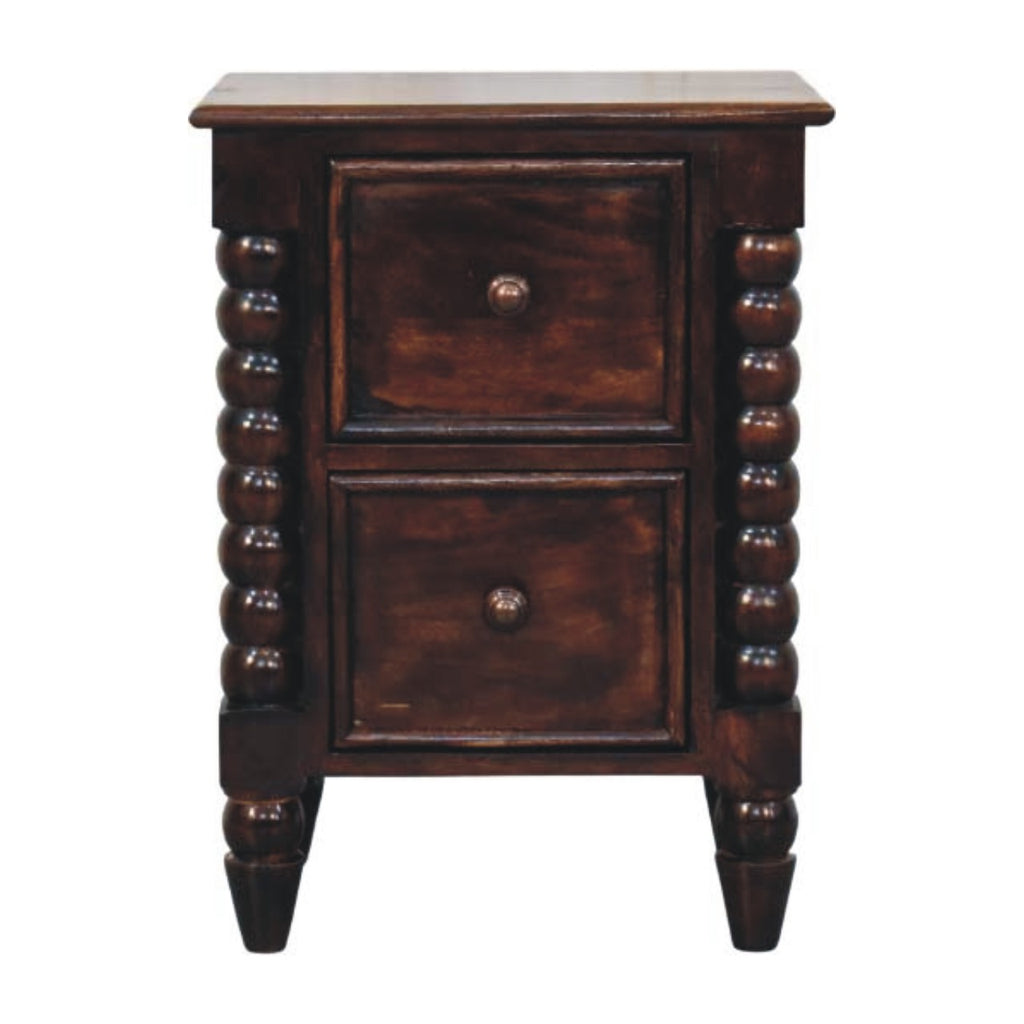 Solid Wood Spindle Duo Bedside