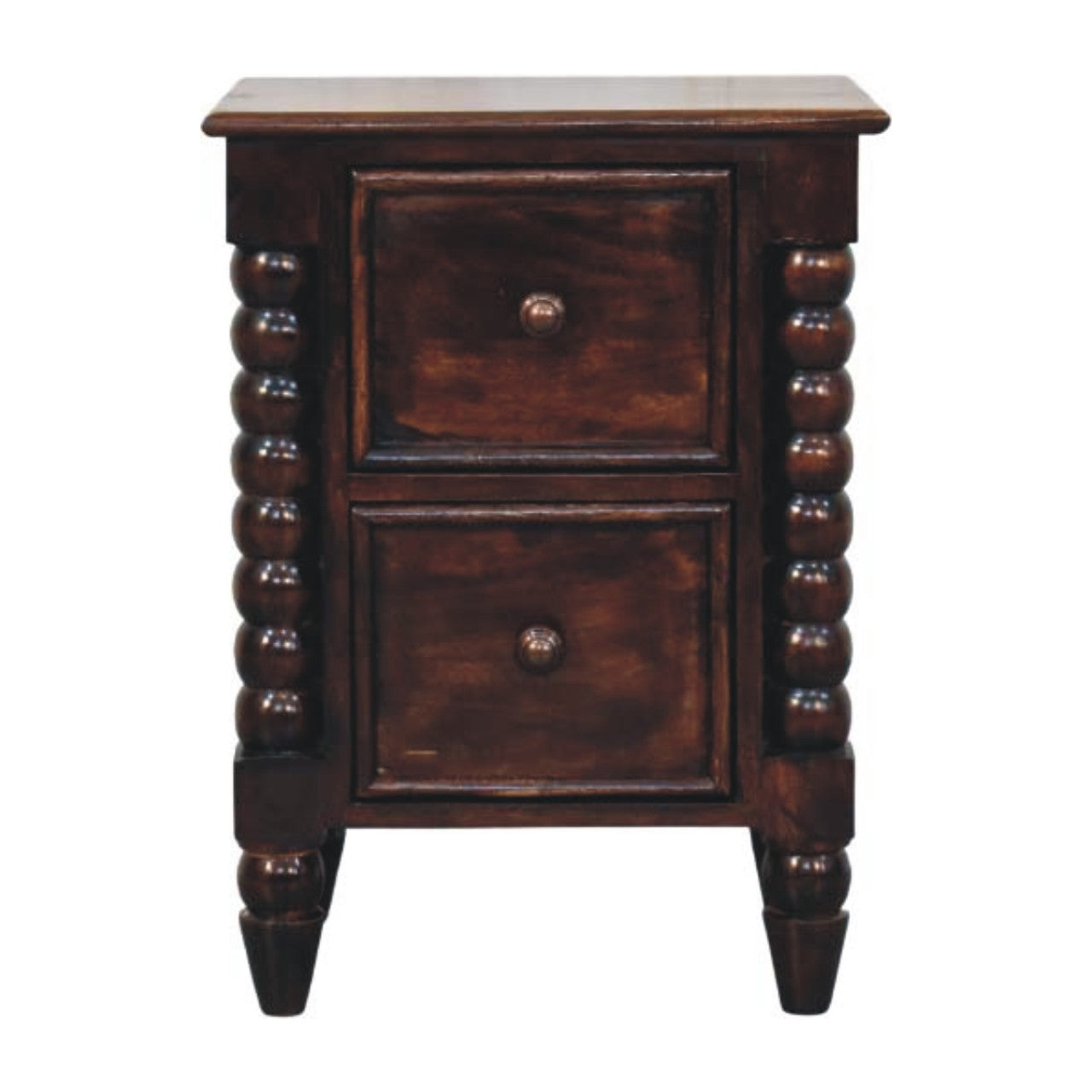Solid Wood Spindle Duo Bedside