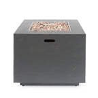 33" Outdoor Iron Square Propane Fire Pit