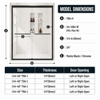 Framed Double Sliding Shower Door - 44-48" W x 76" H