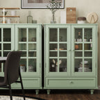 Minimalism Buffet Cabinet with Double Glass Doors