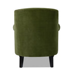 Eloise 30" Pleated Sock Arm Accent Armchair, Olive