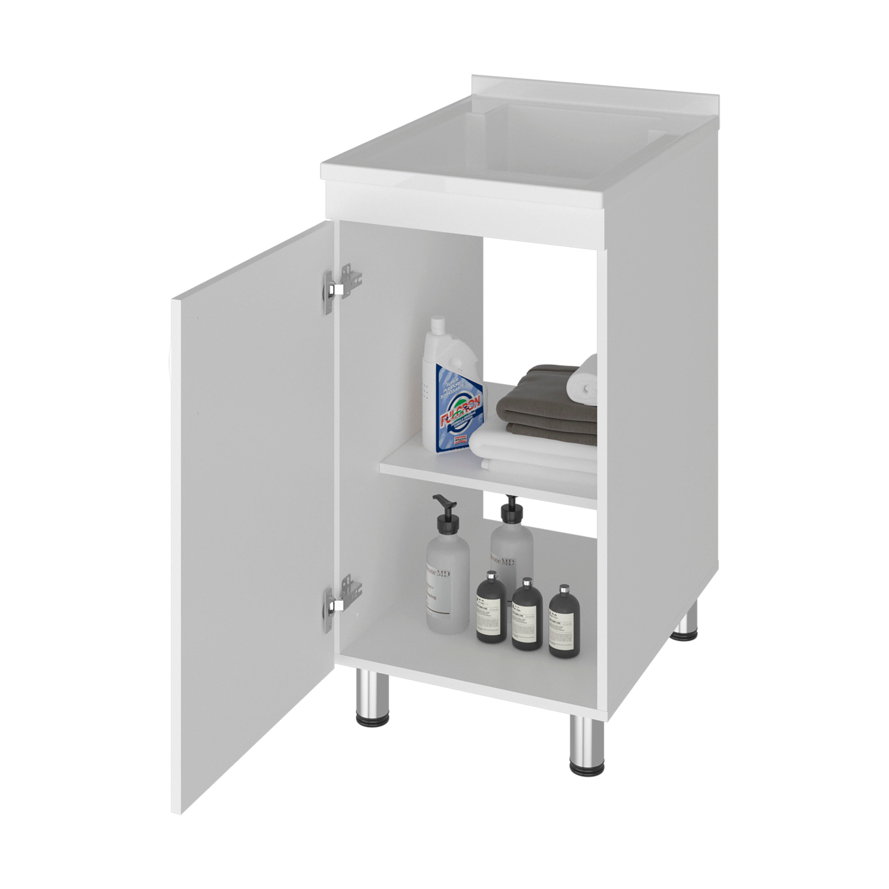 Slee Compact Utility Sink Cabinet with Storage