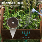 Outdoor Wooden Wagon Planter Box
