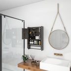 Bathroom Wall Cabinet with Doors and Adjustable Shelf