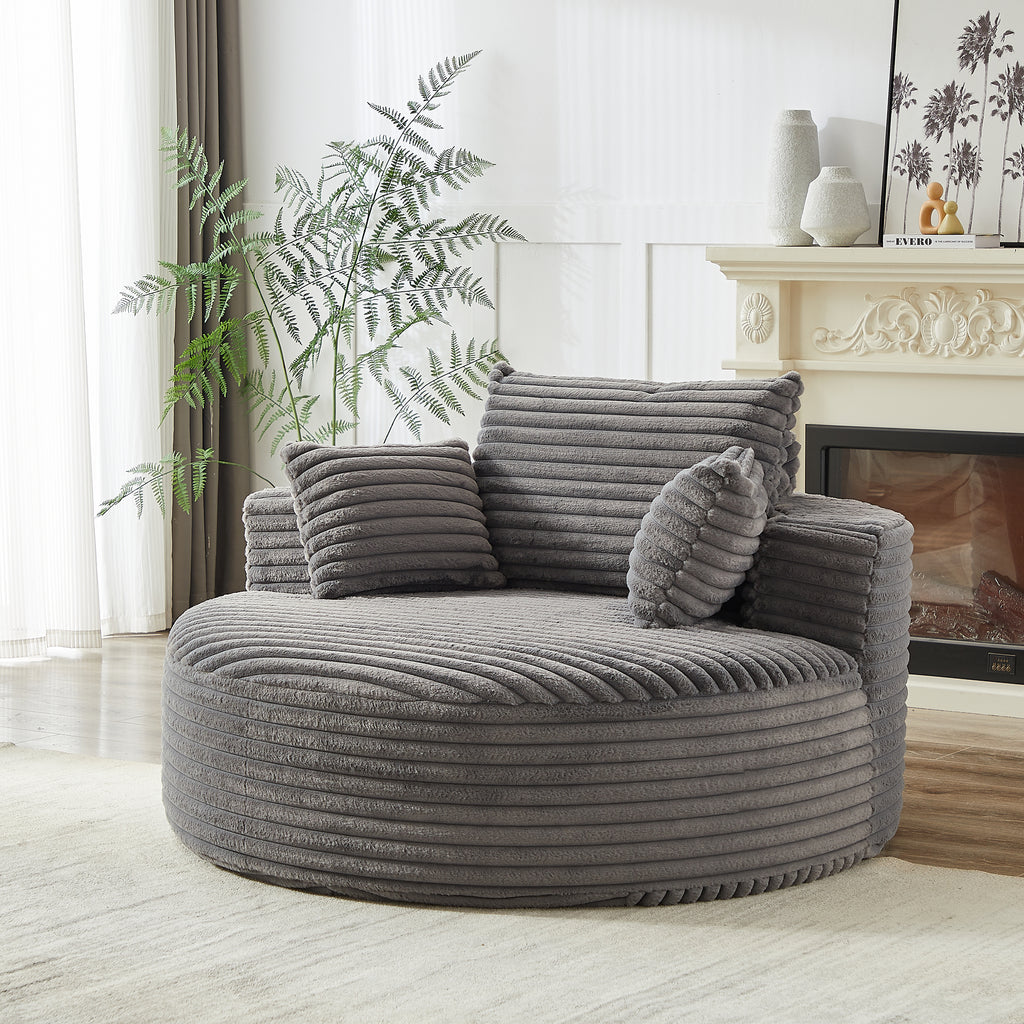 55'L Corduroy Sponge Single Sofa