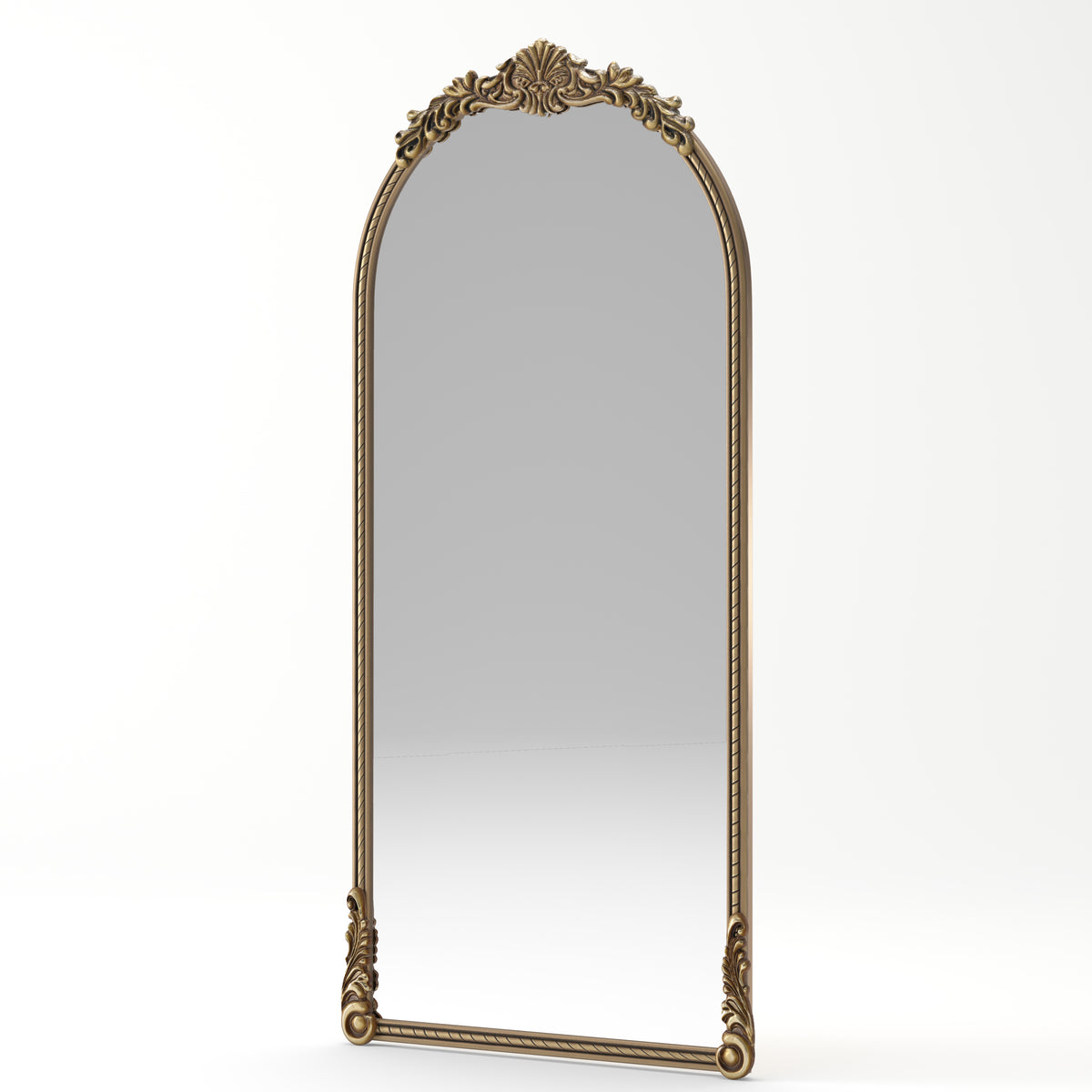 73.03" Arch Oval Vintage Relief Mirror