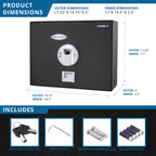0.23 Cu Ft Top Opening Biometric Security Safe