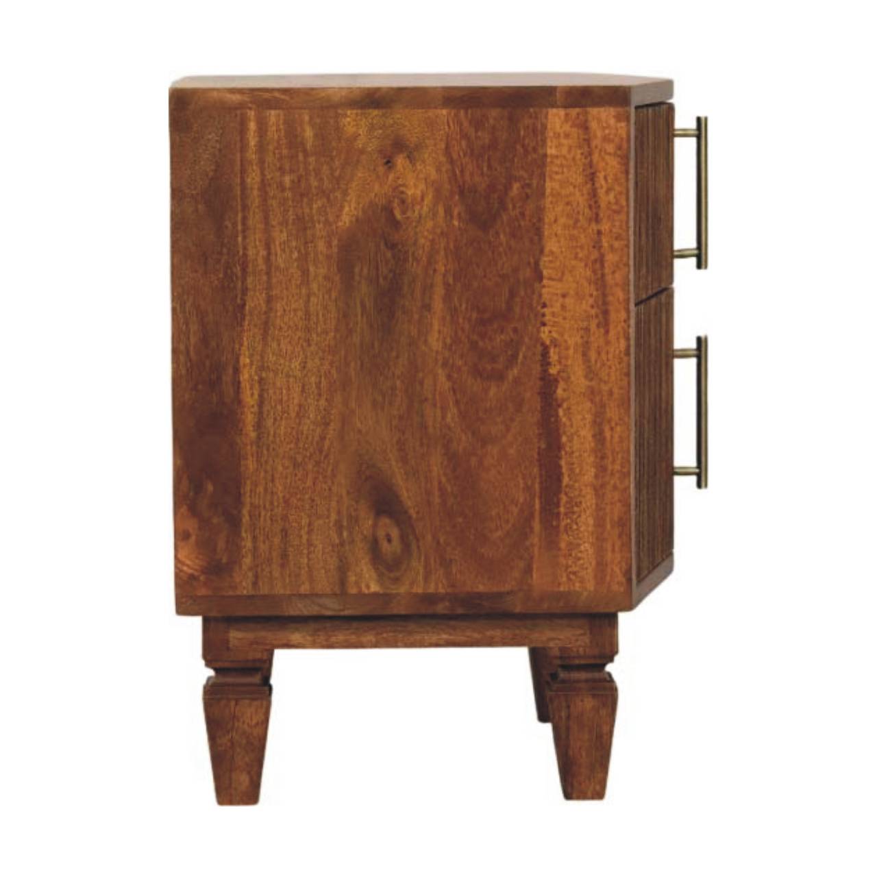 Solid Wood Louvre Bedside Unit