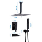 12 Inch Rainfall Shower Faucet Set