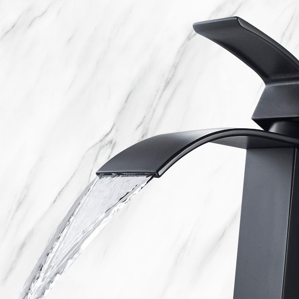 Waterfall Spout Bathroom Sink Single Handle Faucet