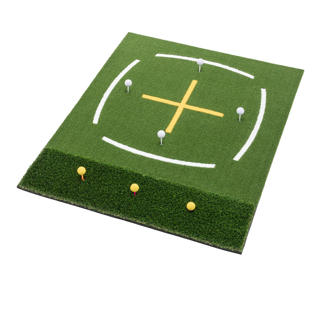5'x4' Golf Hitting Mat with Cross Stance Guide