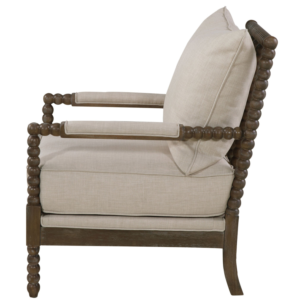 Beige Accent Armchair