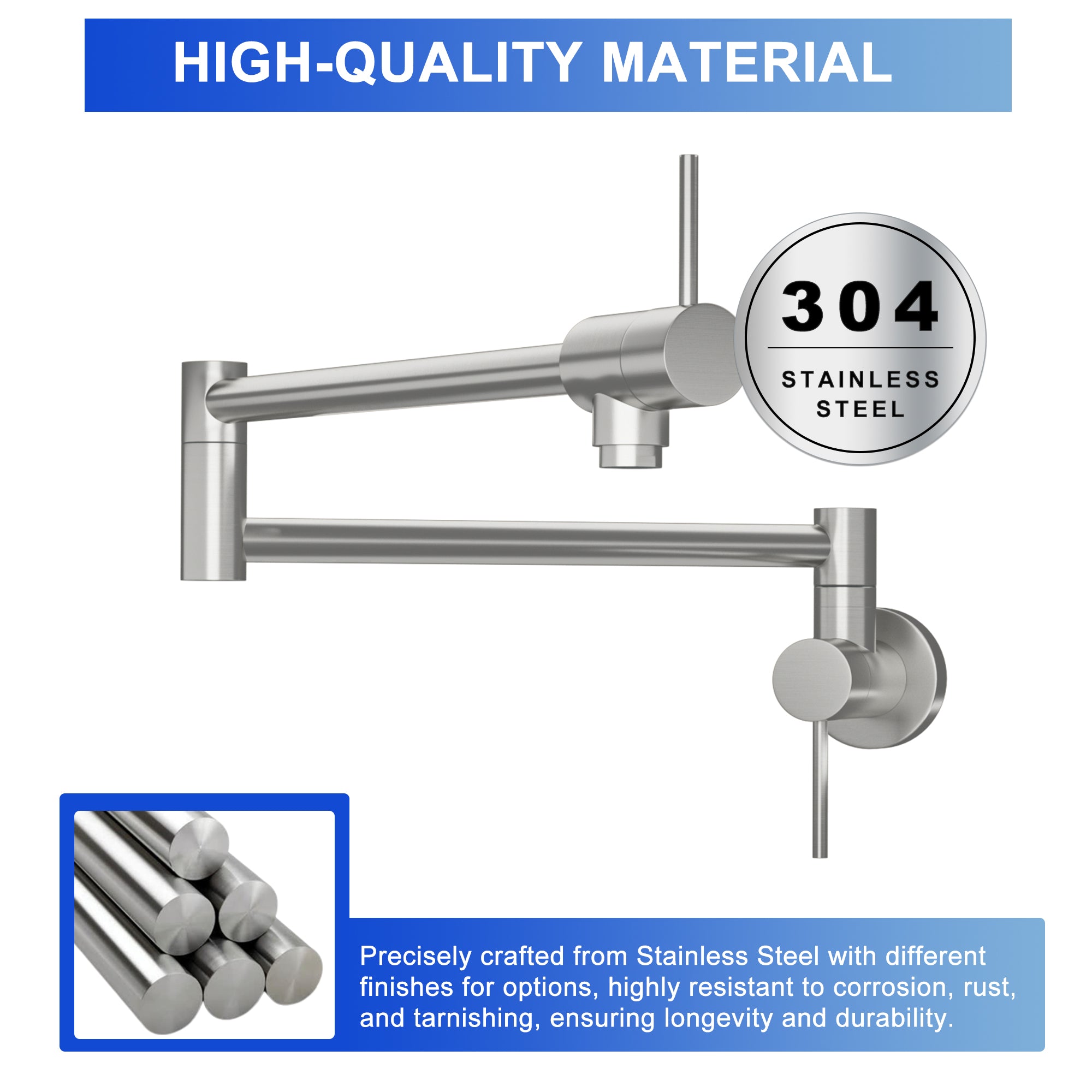 Brushed Nickel Pot Filler Faucet