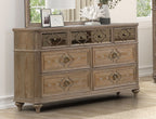 Simple Contemporary 1pc Dresser Rustic