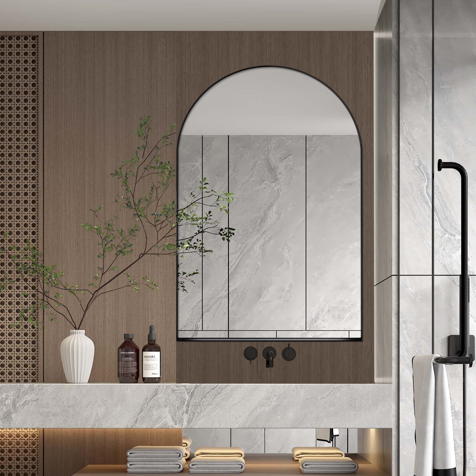 24x36 Inch Arched Recessed Medicine Cabinet