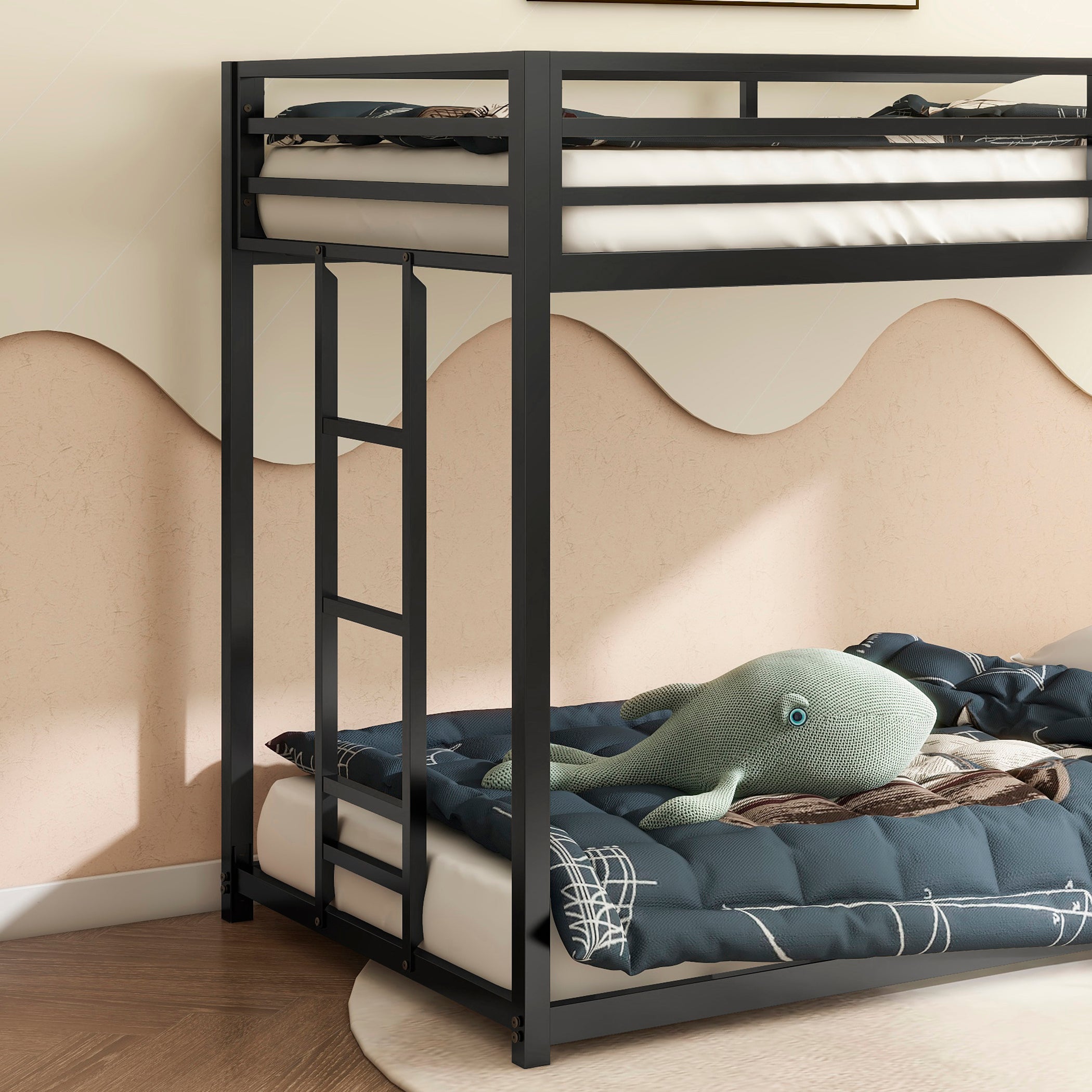 Adam Sturdy Twin Over Twin Bunk Bed Metal