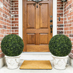 18.5In Dark Artificial Topiary Balls Outdoor Faux Boxwood Decorative