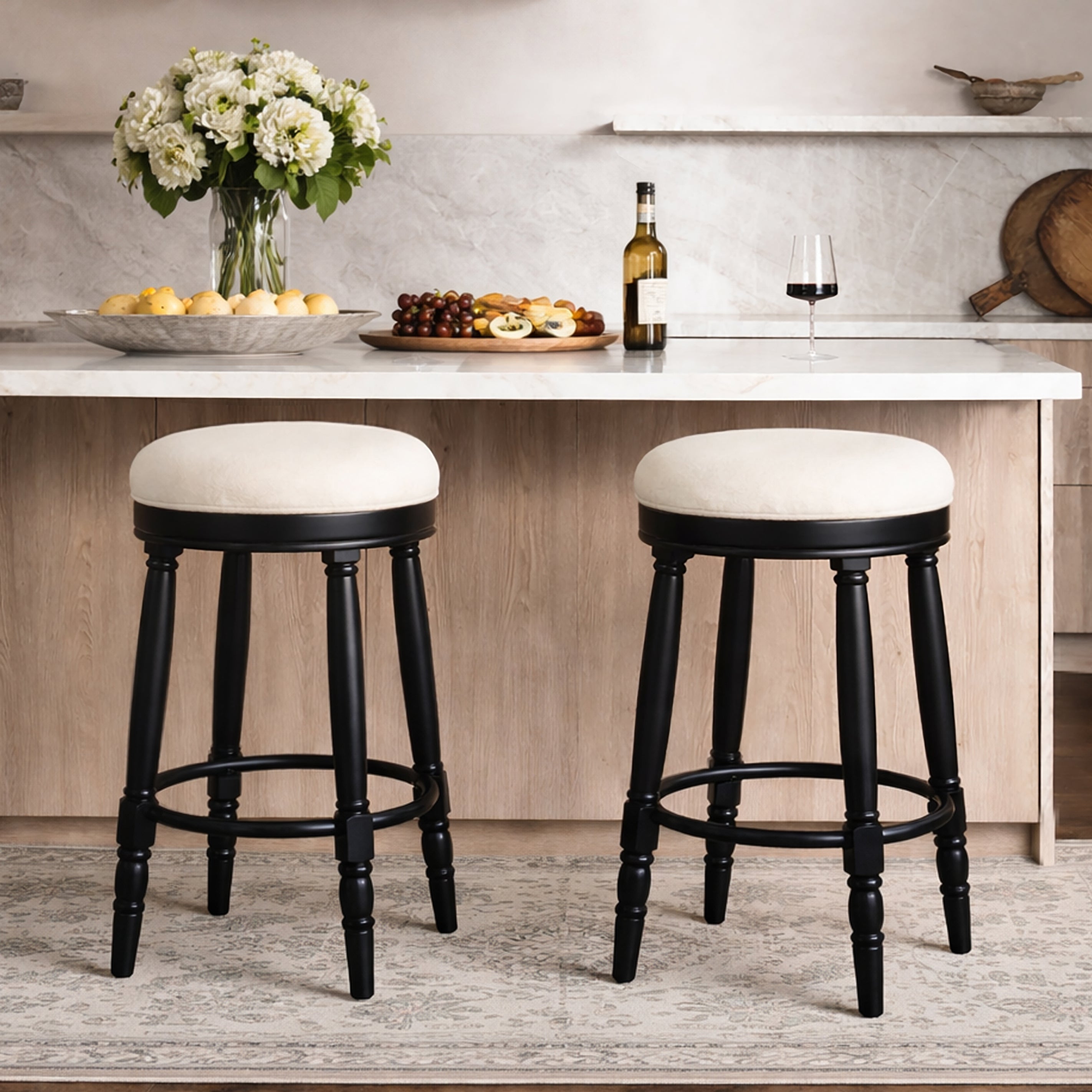 AGODY Bar Stools Set of 2, 26" Counter Height